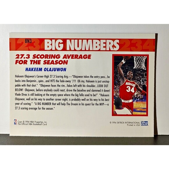 1994-95 Skybox NBA Hoops Big Numbers Cards Set of 12 with Acrylic Display - Picture 10 of 16